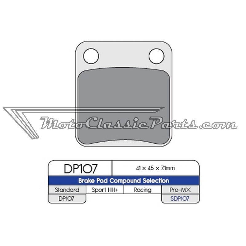 Brake Pads / Pastillas de freno DPBrake DP107