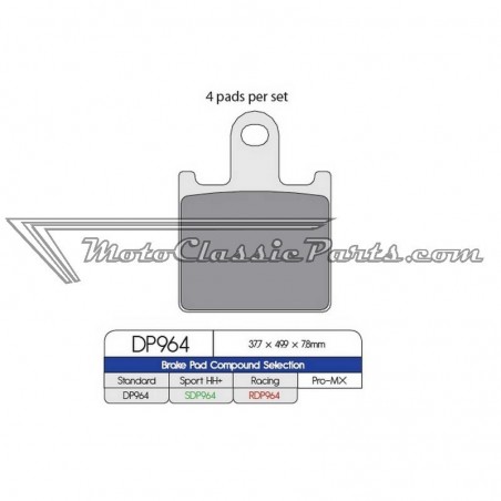 Brake Pads / Pastillas de freno DPBrake DP964