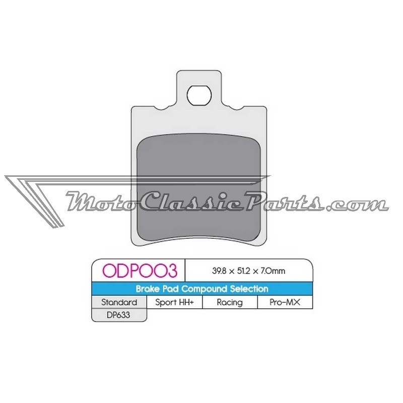 Brake Pads / Pastillas de freno DPBrake ODP003