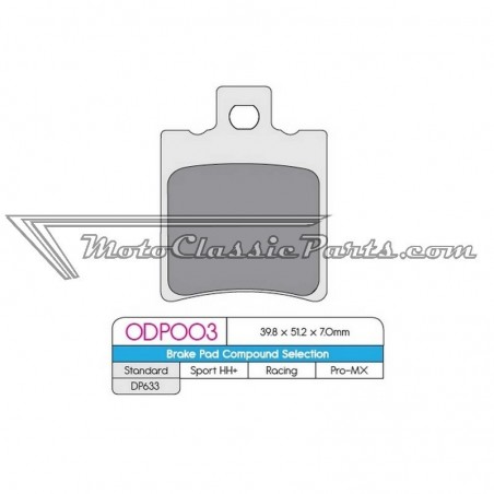 Brake Pads / Pastillas de freno DPBrake ODP003