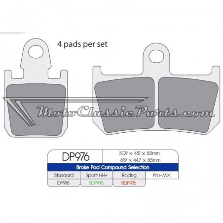 Brake Pads / Pastillas de freno DPBrake RDP976