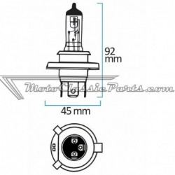 Lámpara Krawehl H4 P43T 12V 60/55W