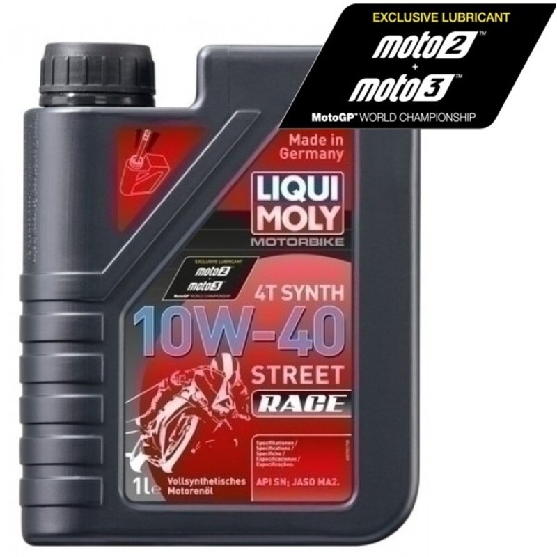 Botella 1L aceite Liqui Moly 100% sintético 4T 10W-40 Street Race