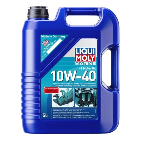 Garrafa 5L aceite Liqui Moly 4T Marine HC sintético 10W-40 ACEA A3