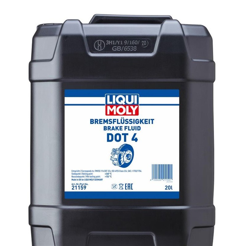 Garrafa líquido de frenos sintético Liqui Moly DOT 4 20L