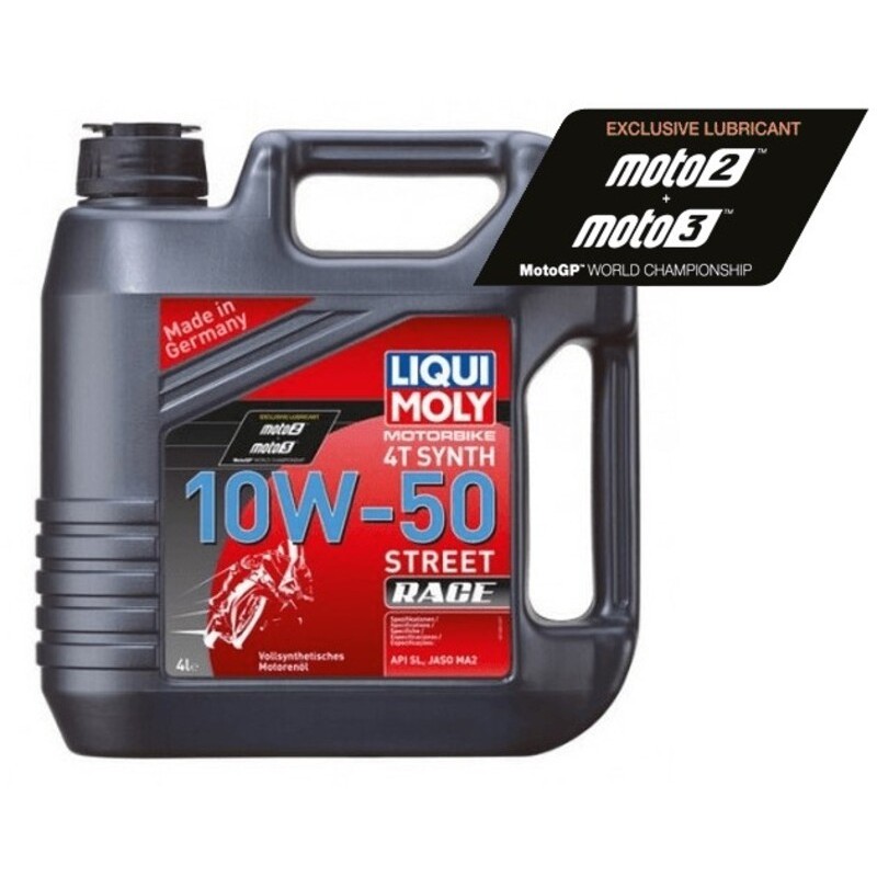 Garrafa de 4L aceite Liqui Moly 100% sintético 10W-50 Street Race